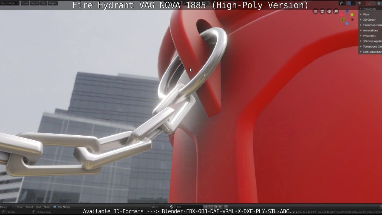 Fire Hydrant VAG NOVA 1885 - High-Poly Version 3D model_19