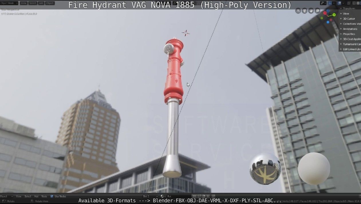 Fire Hydrant VAG NOVA 1885 - High-Poly Version 3D model_47