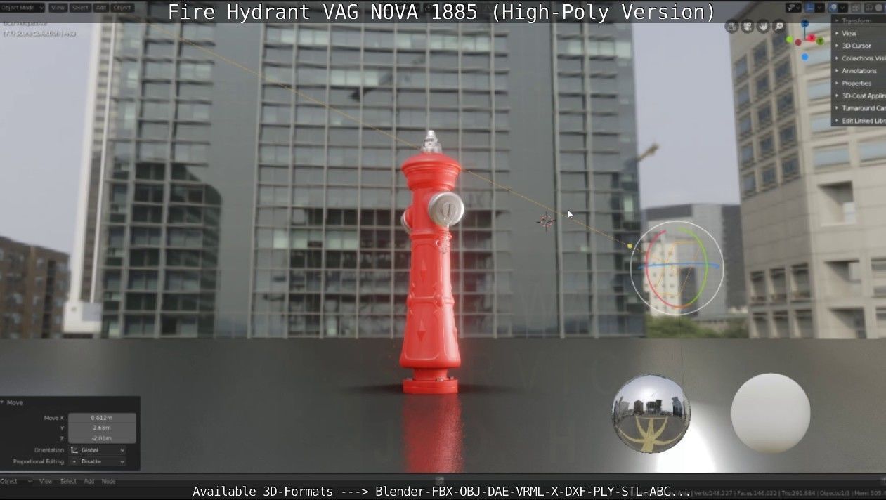 Fire Hydrant VAG NOVA 1885 - High-Poly Version 3D model_77