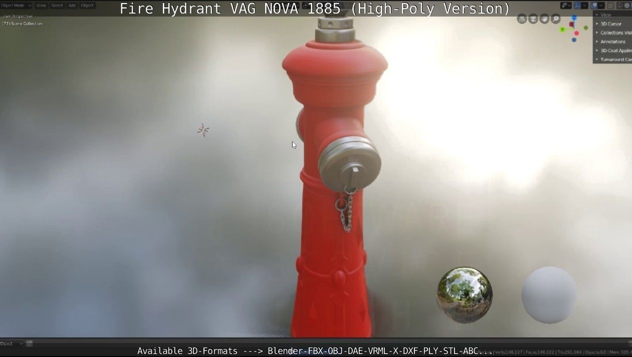 Fire Hydrant VAG NOVA 1885 - High-Poly Version 3D model_93