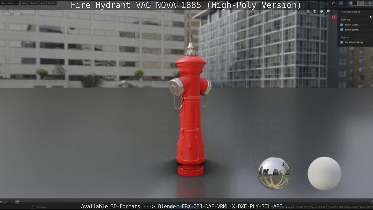 Fire Hydrant VAG NOVA 1885 - High-Poly Version 3D model_87