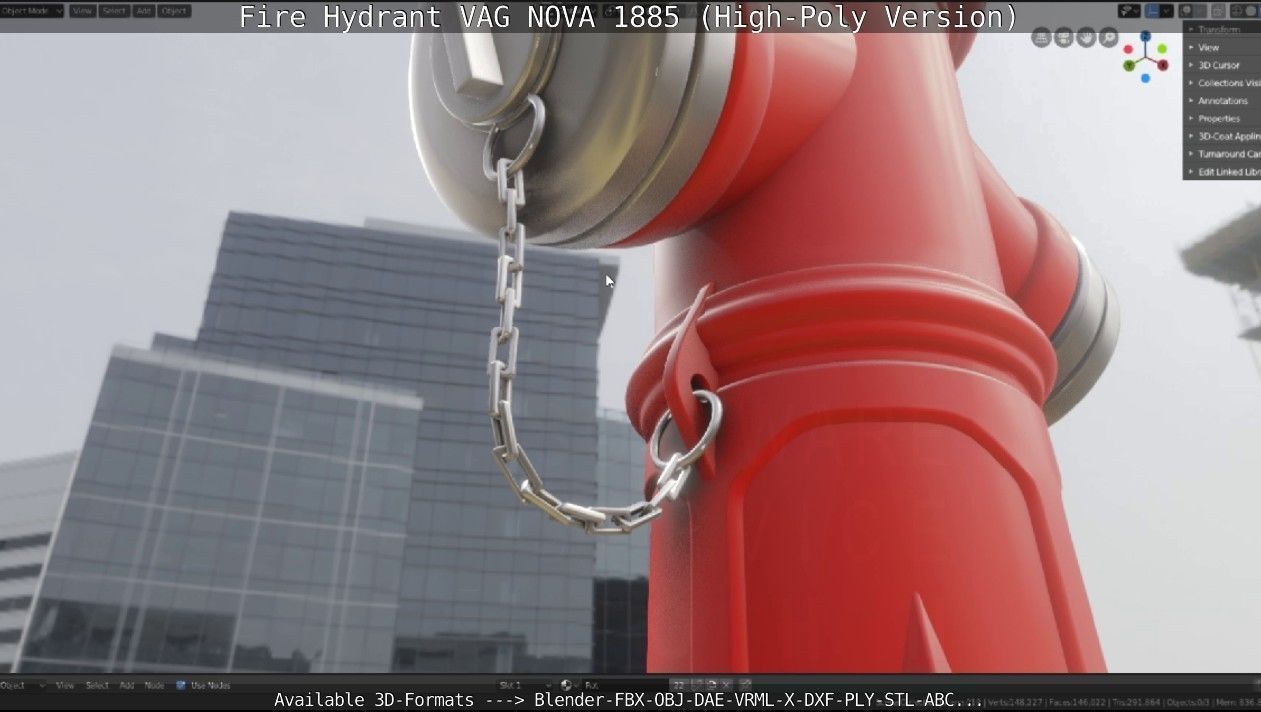 Fire Hydrant VAG NOVA 1885 - High-Poly Version 3D model_15