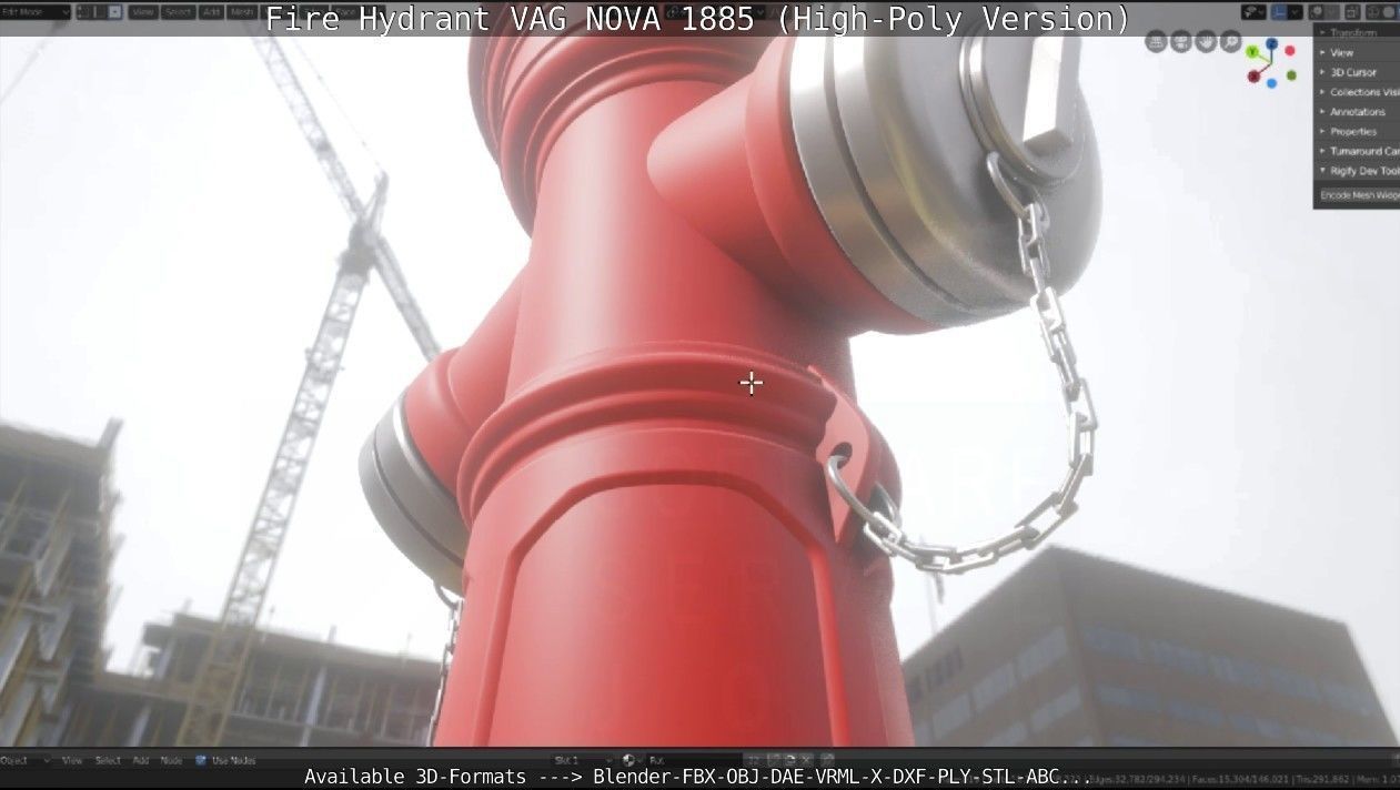 Fire Hydrant VAG NOVA 1885 - High-Poly Version 3D model_39