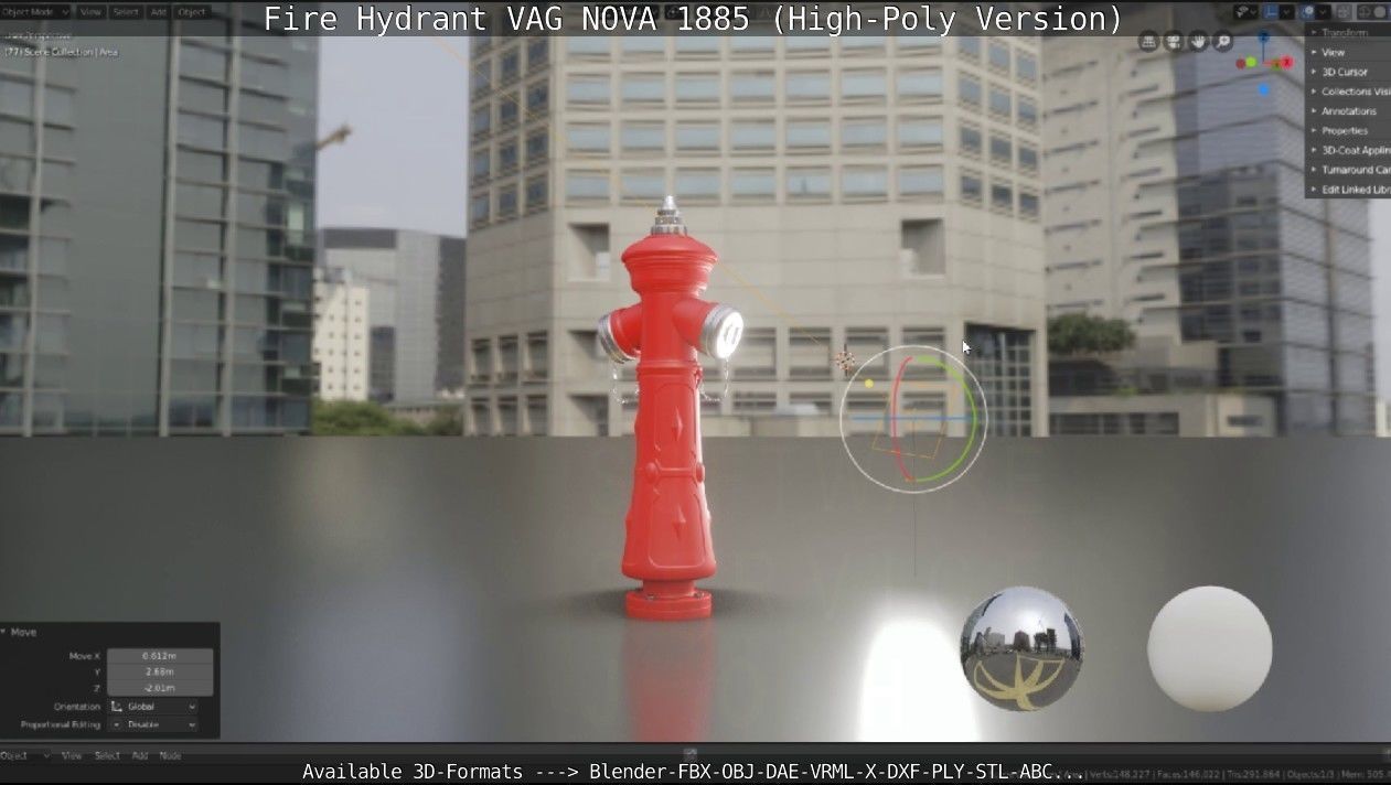 Fire Hydrant VAG NOVA 1885 - High-Poly Version 3D model_79