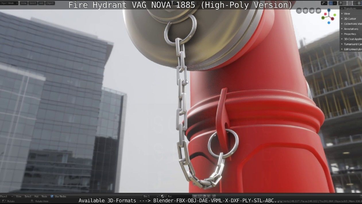 Fire Hydrant VAG NOVA 1885 - High-Poly Version 3D model_6