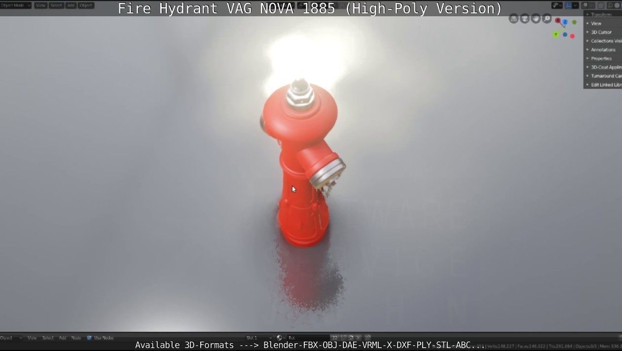 Fire Hydrant VAG NOVA 1885 - High-Poly Version 3D model_13