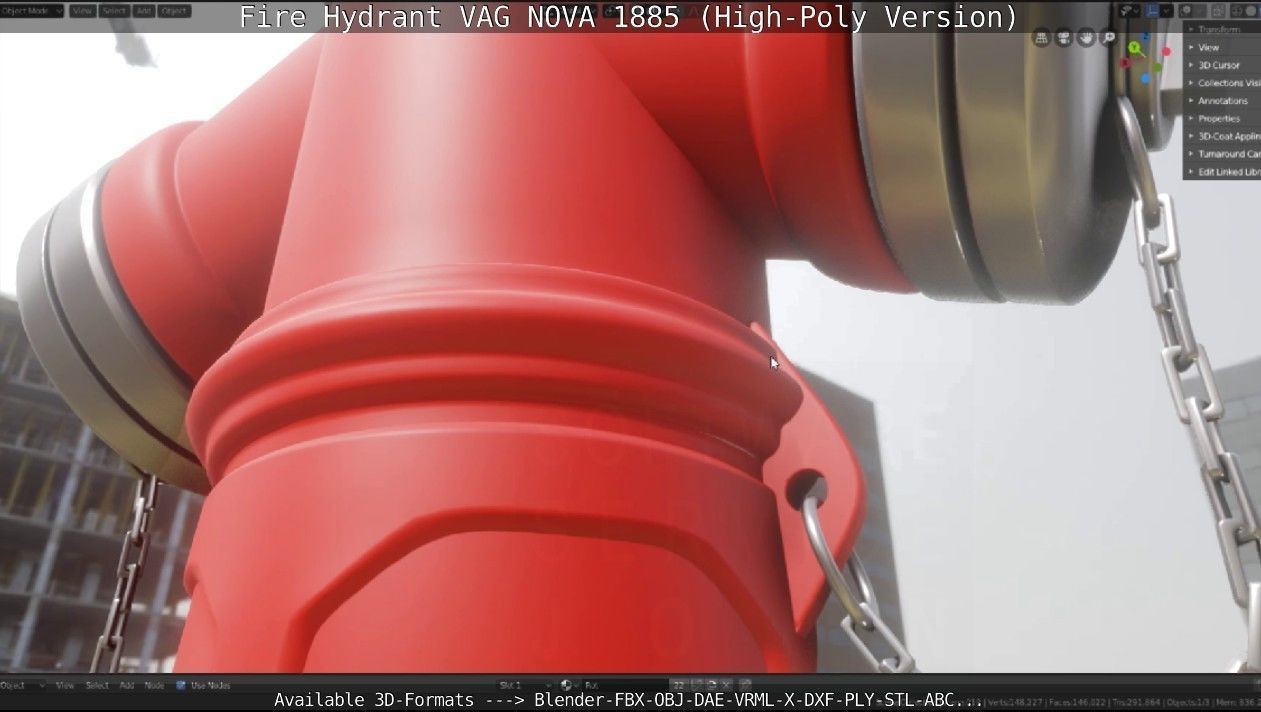 Fire Hydrant VAG NOVA 1885 - High-Poly Version 3D model_31
