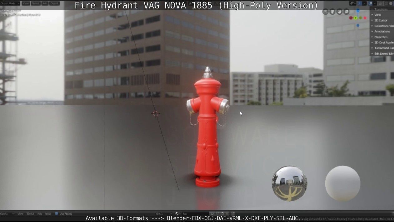 Fire Hydrant VAG NOVA 1885 - High-Poly Version 3D model_59