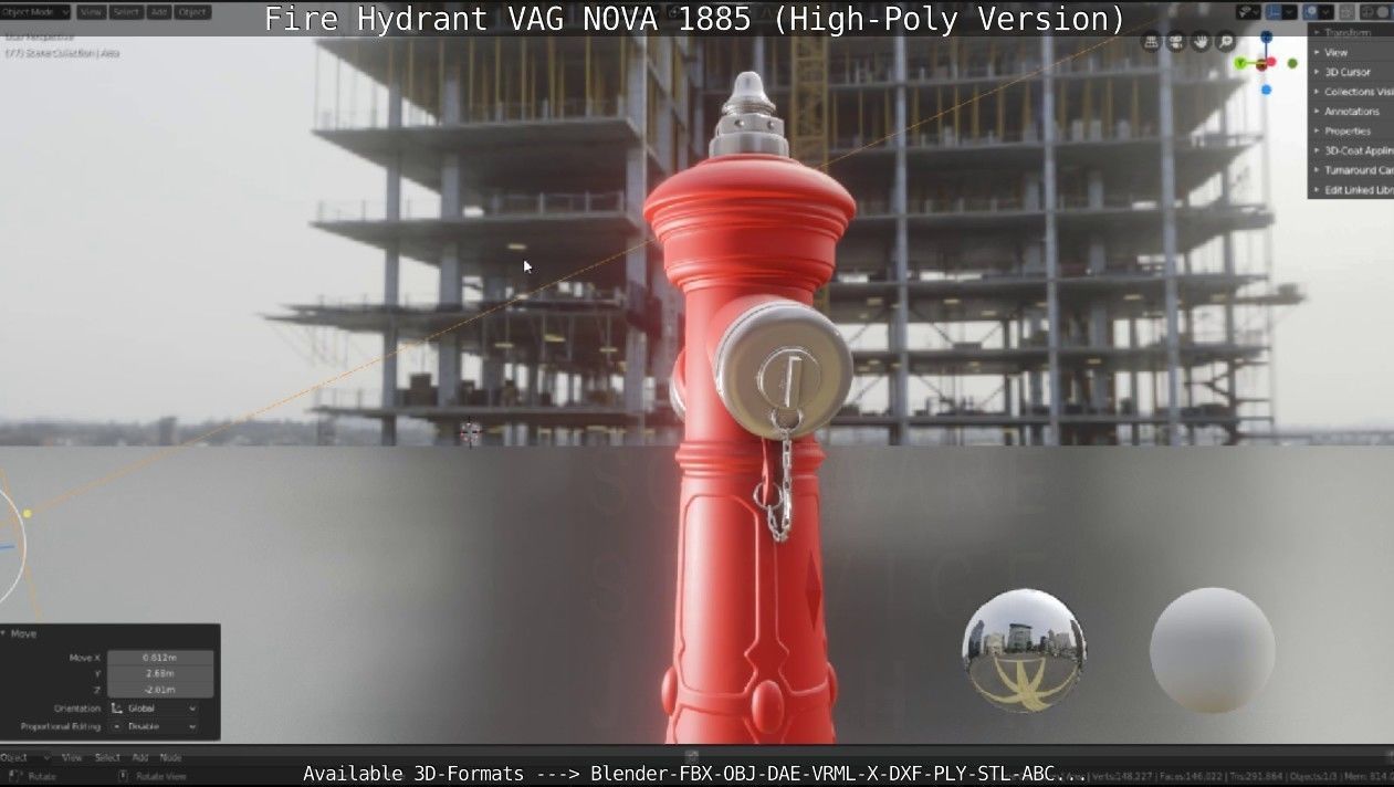Fire Hydrant VAG NOVA 1885 - High-Poly Version 3D model_74