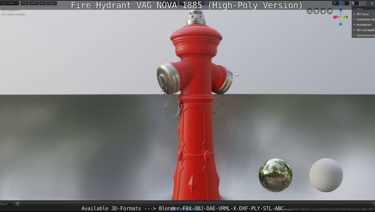 Fire Hydrant VAG NOVA 1885 - High-Poly Version 3D model_91