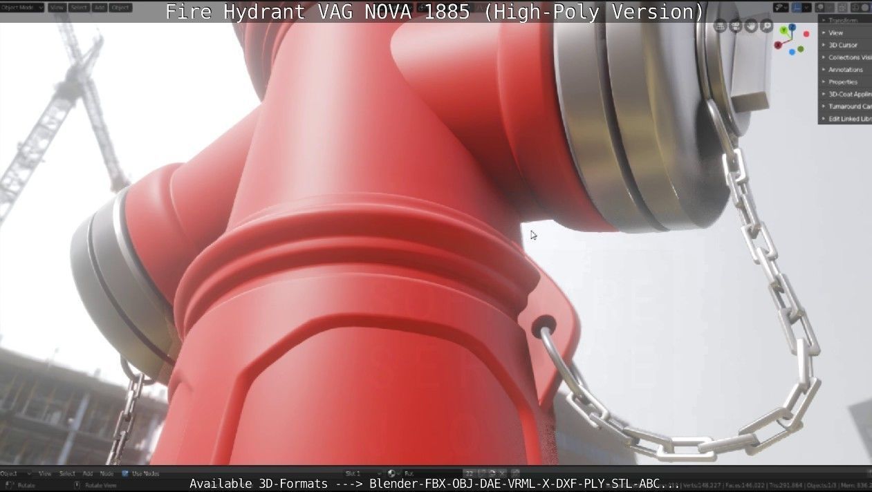 Fire Hydrant VAG NOVA 1885 - High-Poly Version 3D model_38
