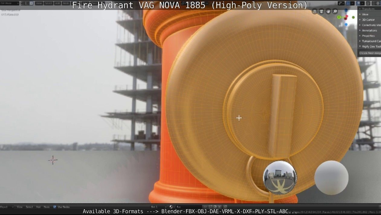 Fire Hydrant VAG NOVA 1885 - High-Poly Version 3D model_66