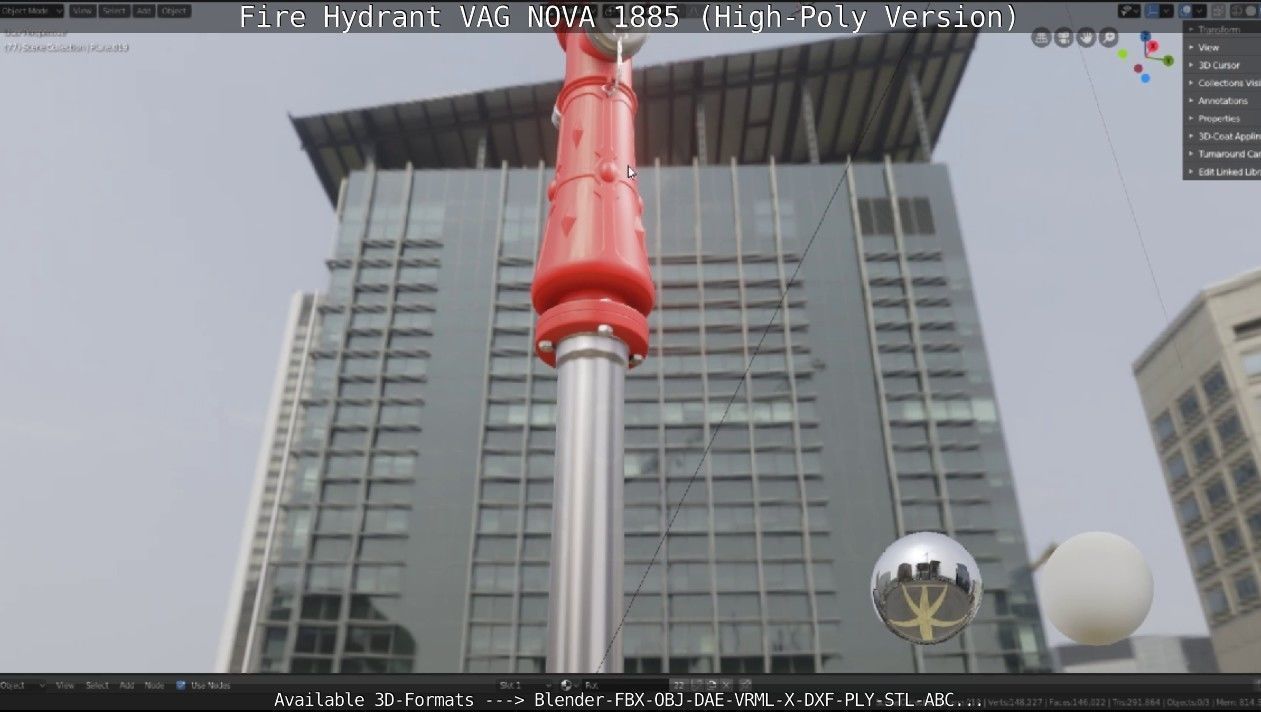 Fire Hydrant VAG NOVA 1885 - High-Poly Version 3D model_45