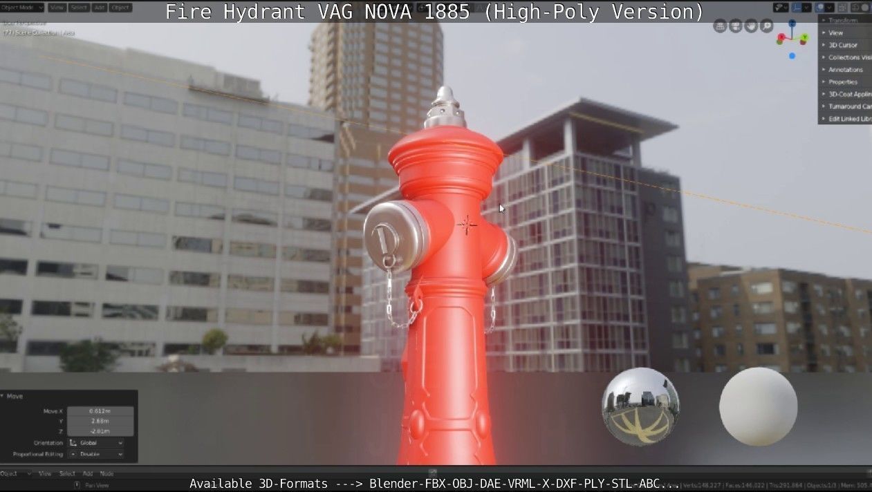 Fire Hydrant VAG NOVA 1885 - High-Poly Version 3D model_75