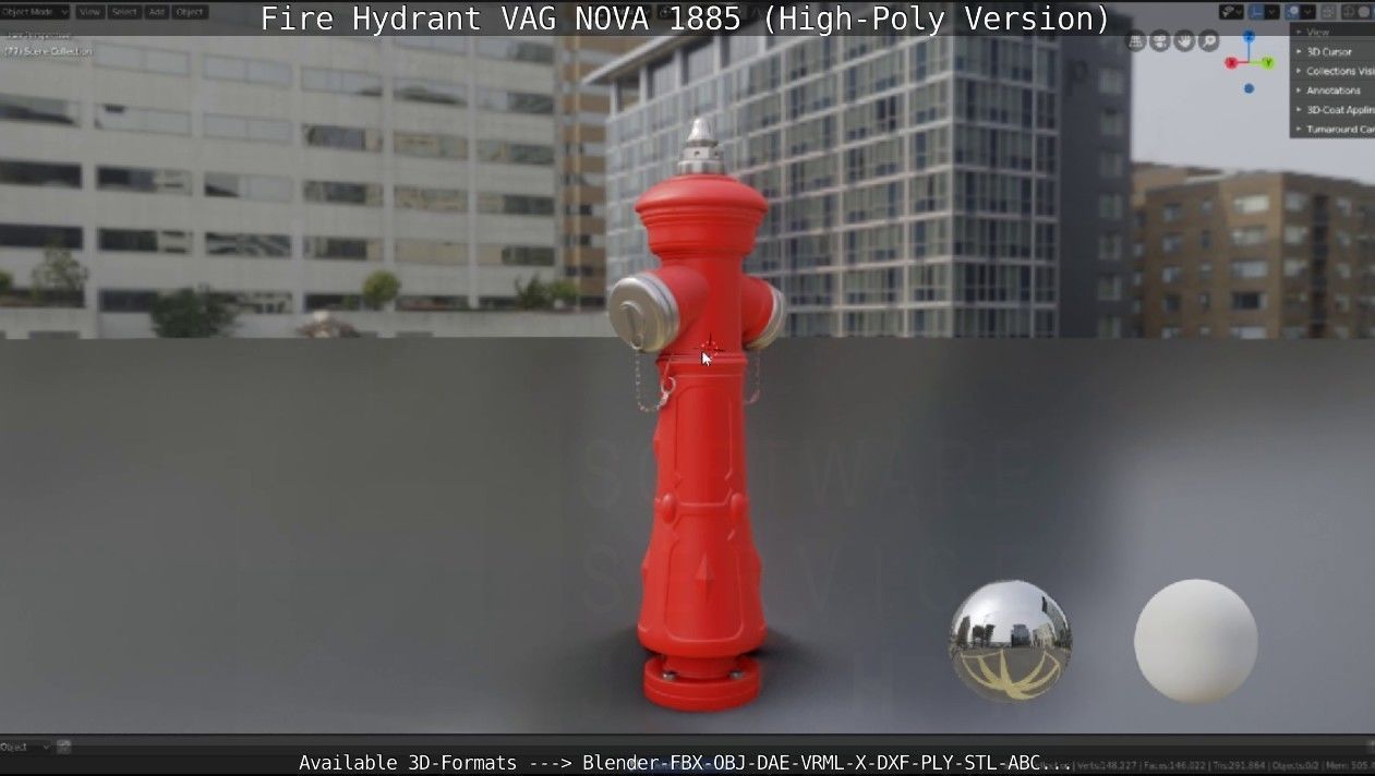 Fire Hydrant VAG NOVA 1885 - High-Poly Version 3D model_83