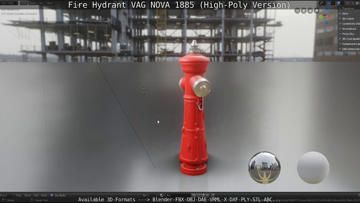Fire Hydrant VAG NOVA 1885 - High-Poly Version 3D model_55