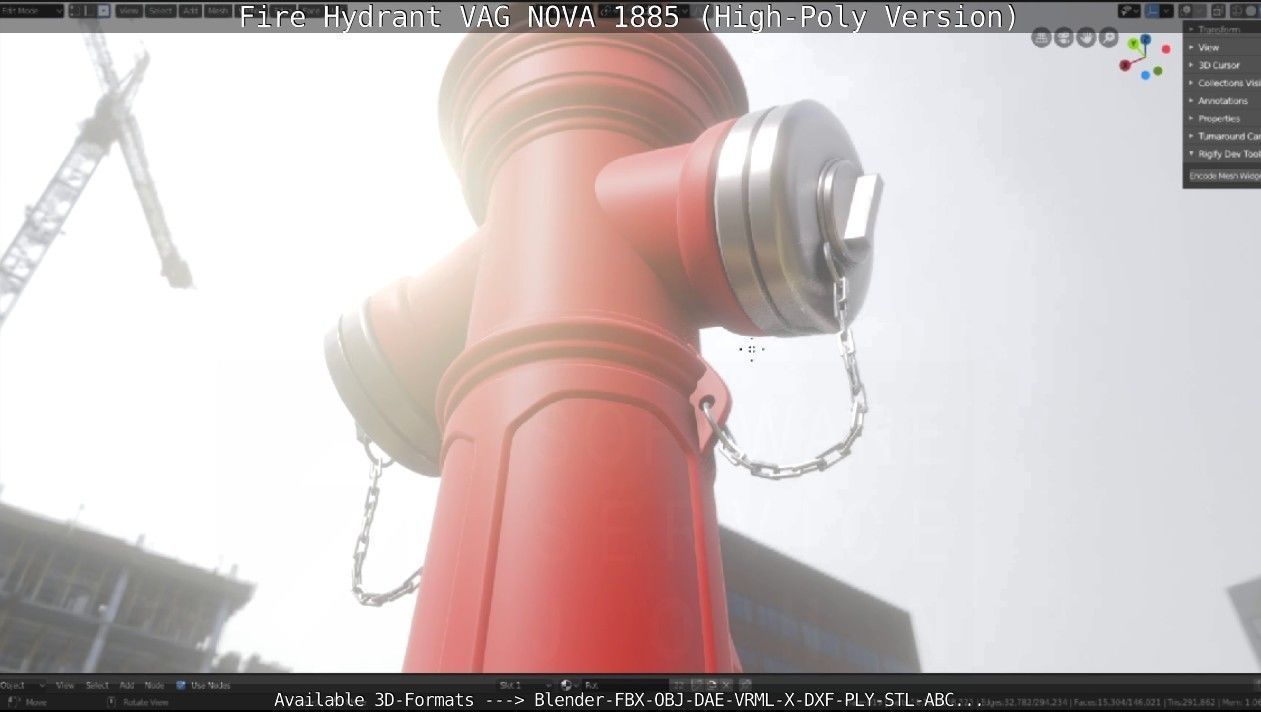 Fire Hydrant VAG NOVA 1885 - High-Poly Version 3D model_26