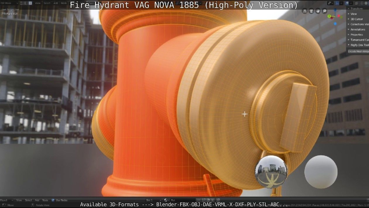 Fire Hydrant VAG NOVA 1885 - High-Poly Version 3D model_69