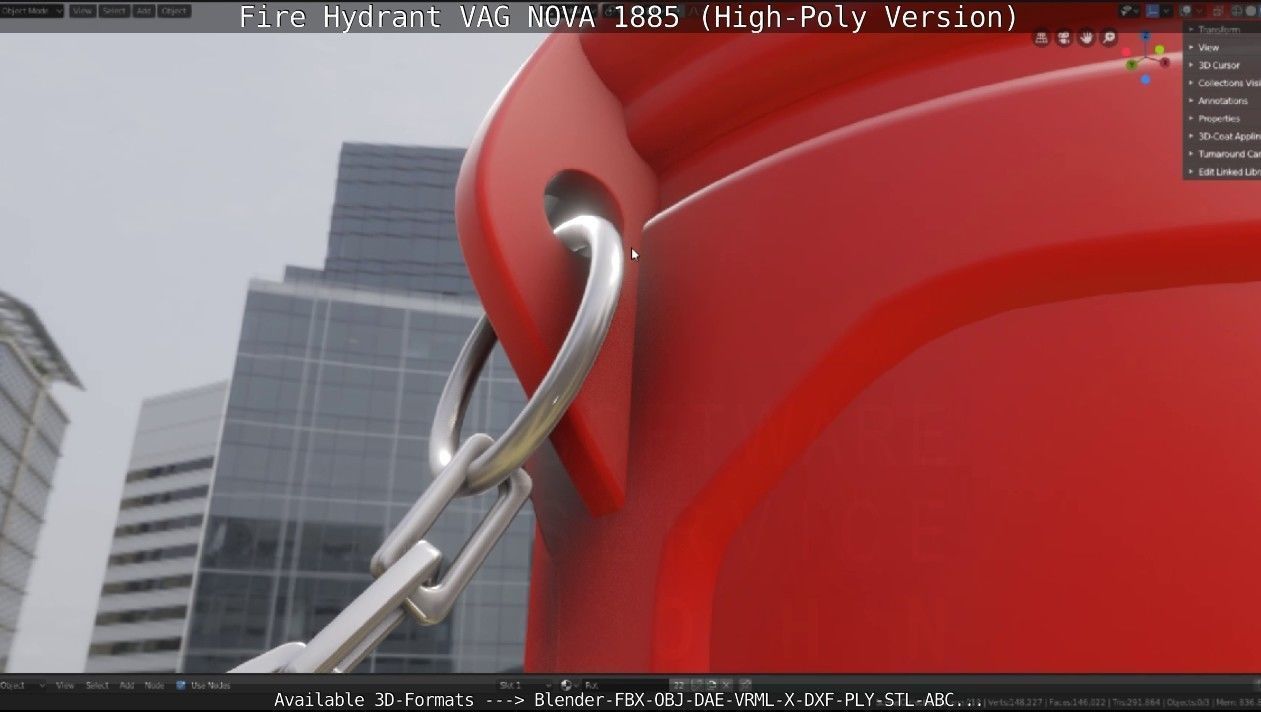 Fire Hydrant VAG NOVA 1885 - High-Poly Version 3D model_25