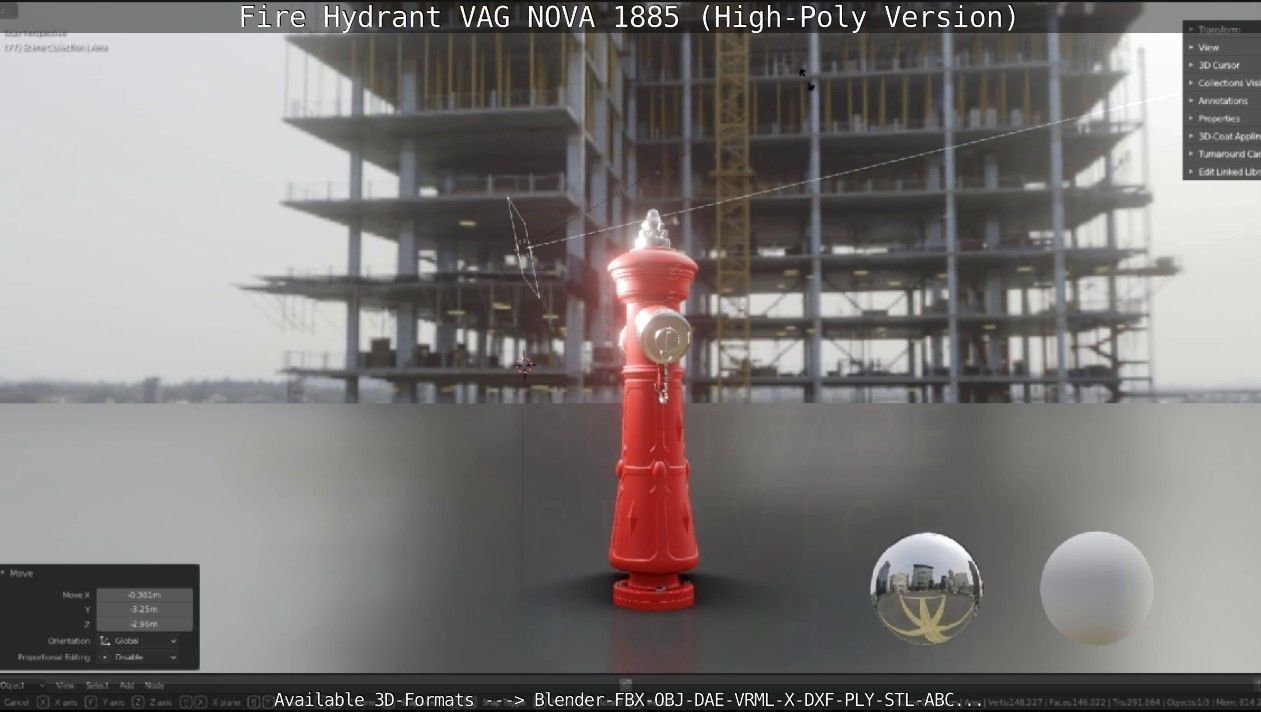 Fire Hydrant VAG NOVA 1885 - High-Poly Version 3D model_68