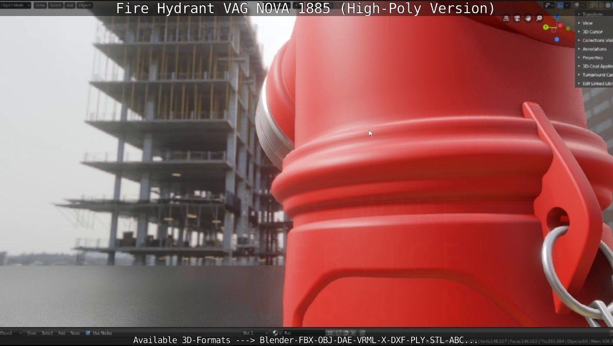 Fire Hydrant VAG NOVA 1885 - High-Poly Version 3D model_27