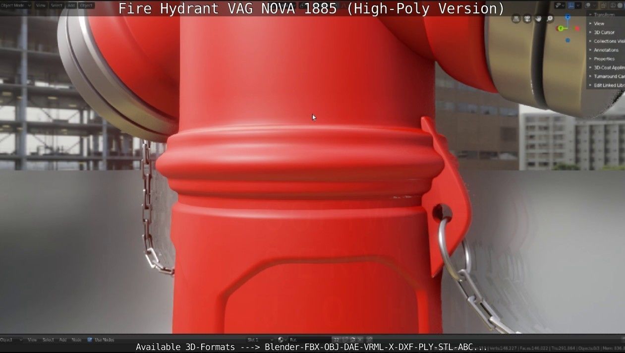 Fire Hydrant VAG NOVA 1885 - High-Poly Version 3D model_28