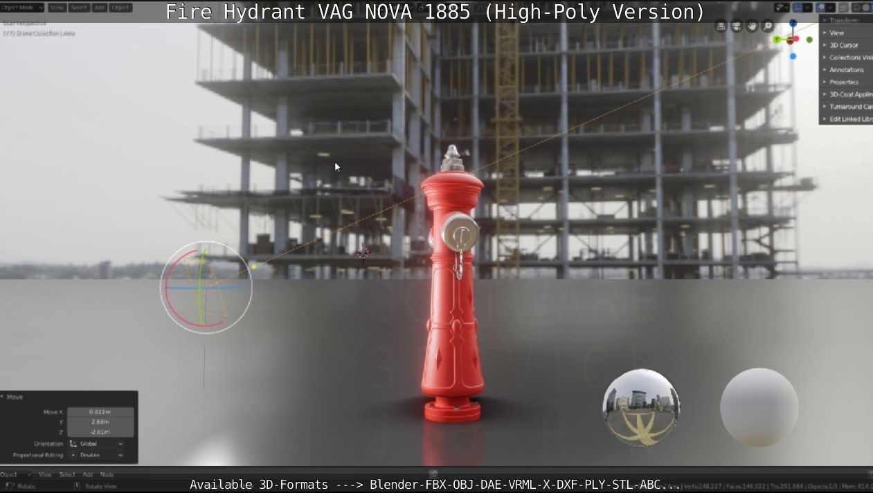 Fire Hydrant VAG NOVA 1885 - High-Poly Version 3D model_72