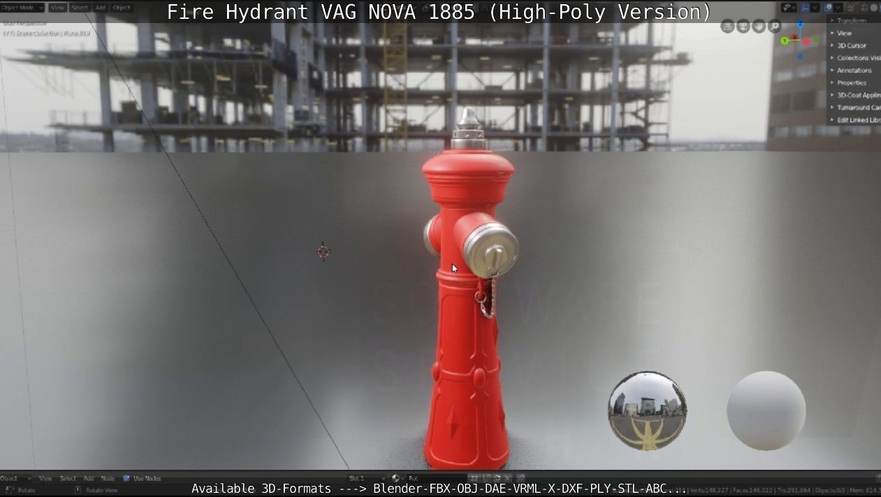 Fire Hydrant VAG NOVA 1885 - High-Poly Version 3D model_57