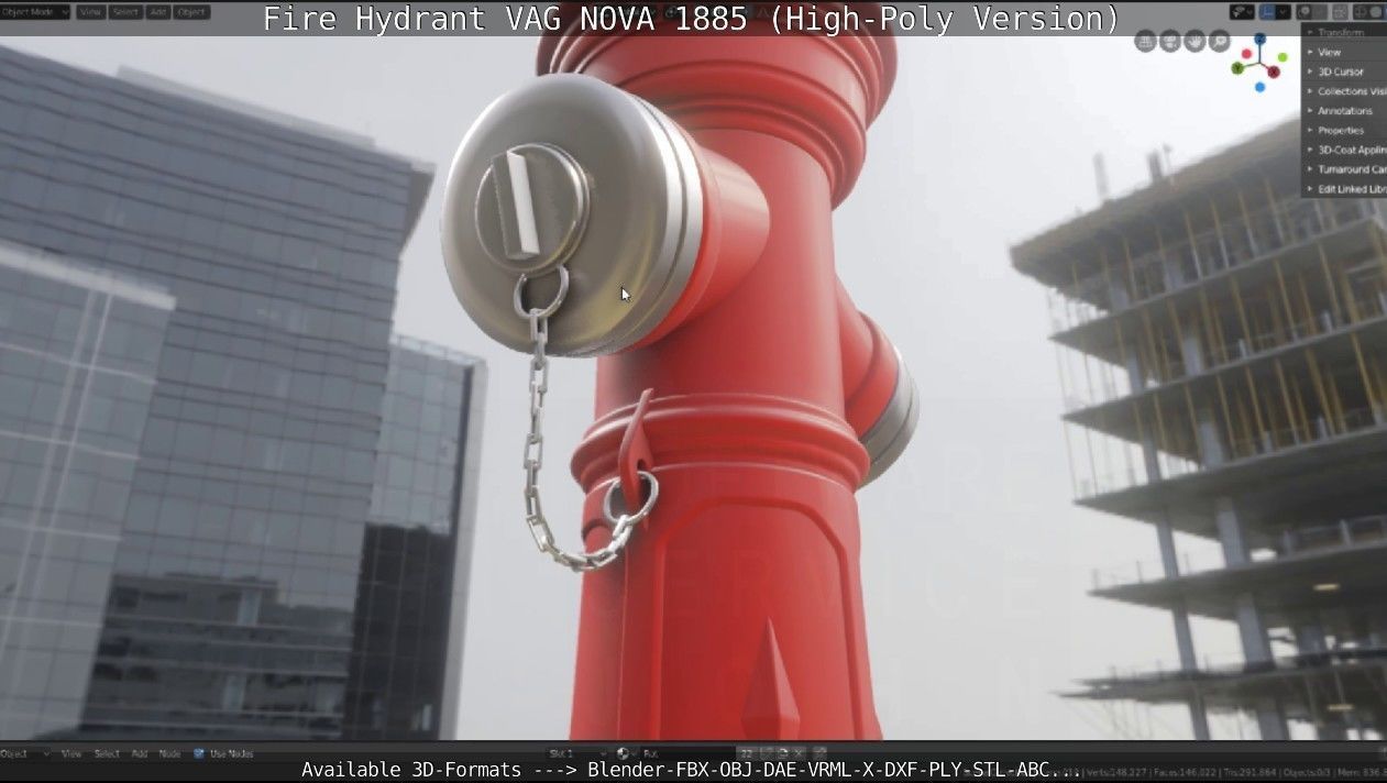 Fire Hydrant VAG NOVA 1885 - High-Poly Version 3D model_23