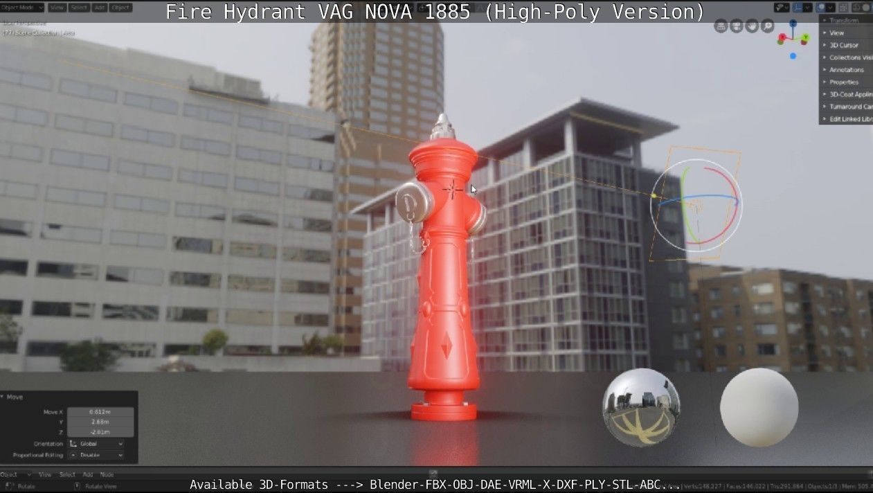 Fire Hydrant VAG NOVA 1885 - High-Poly Version 3D model_76