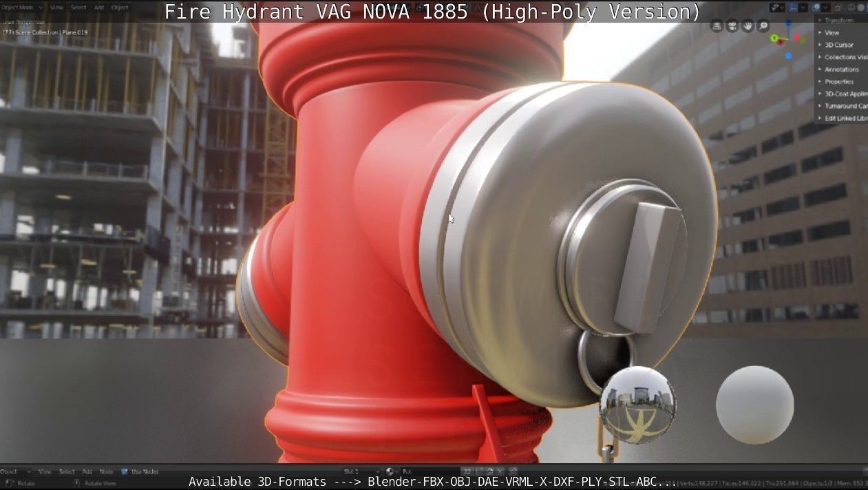 Fire Hydrant VAG NOVA 1885 - High-Poly Version 3D model_71