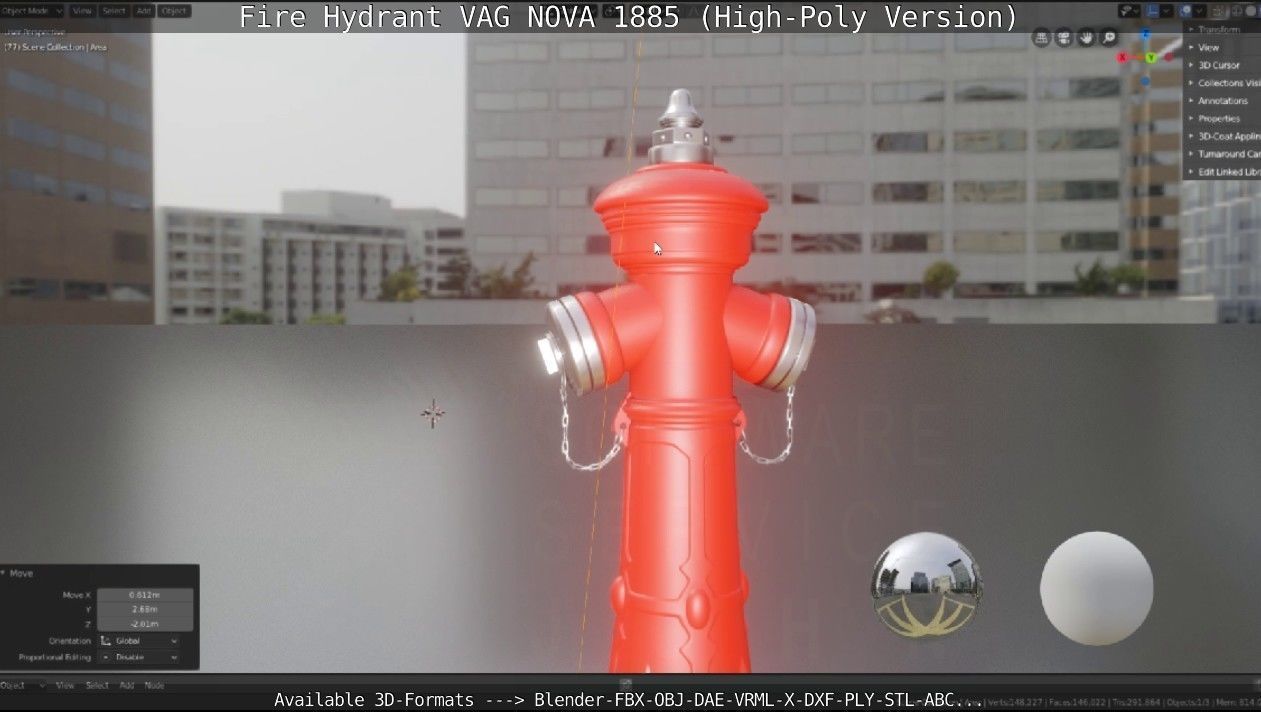 Fire Hydrant VAG NOVA 1885 - High-Poly Version 3D model_73