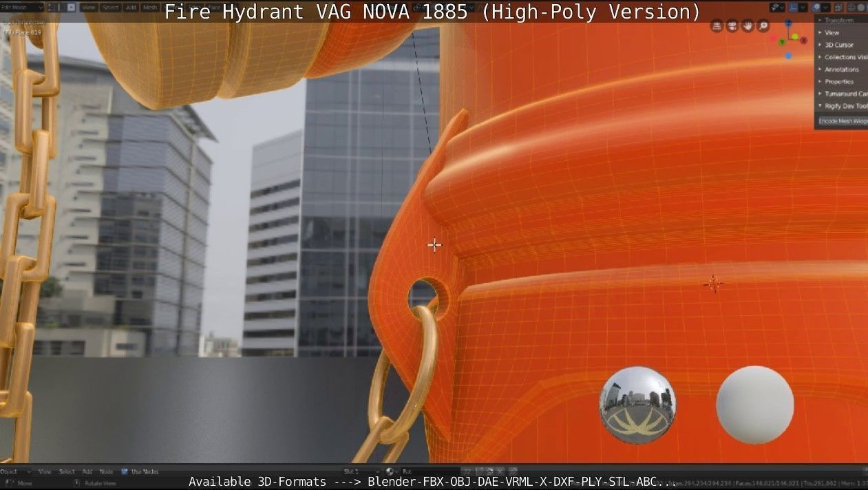 Fire Hydrant VAG NOVA 1885 - High-Poly Version 3D model_35