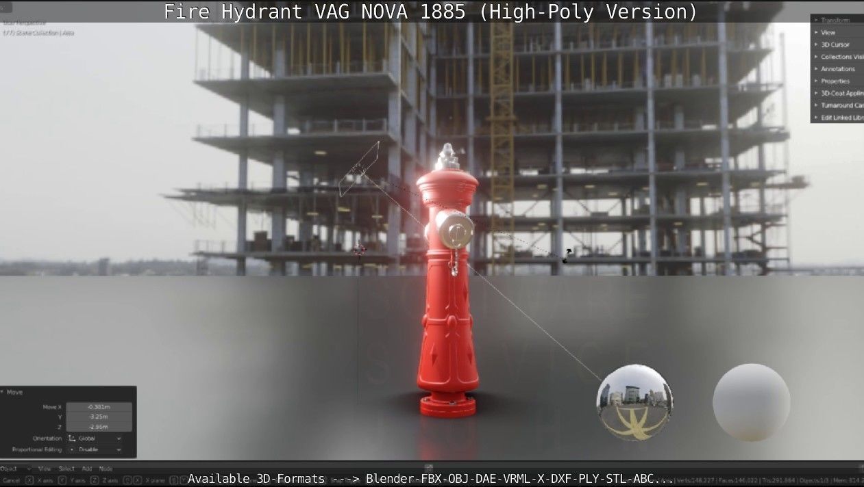 Fire Hydrant VAG NOVA 1885 - High-Poly Version 3D model_67