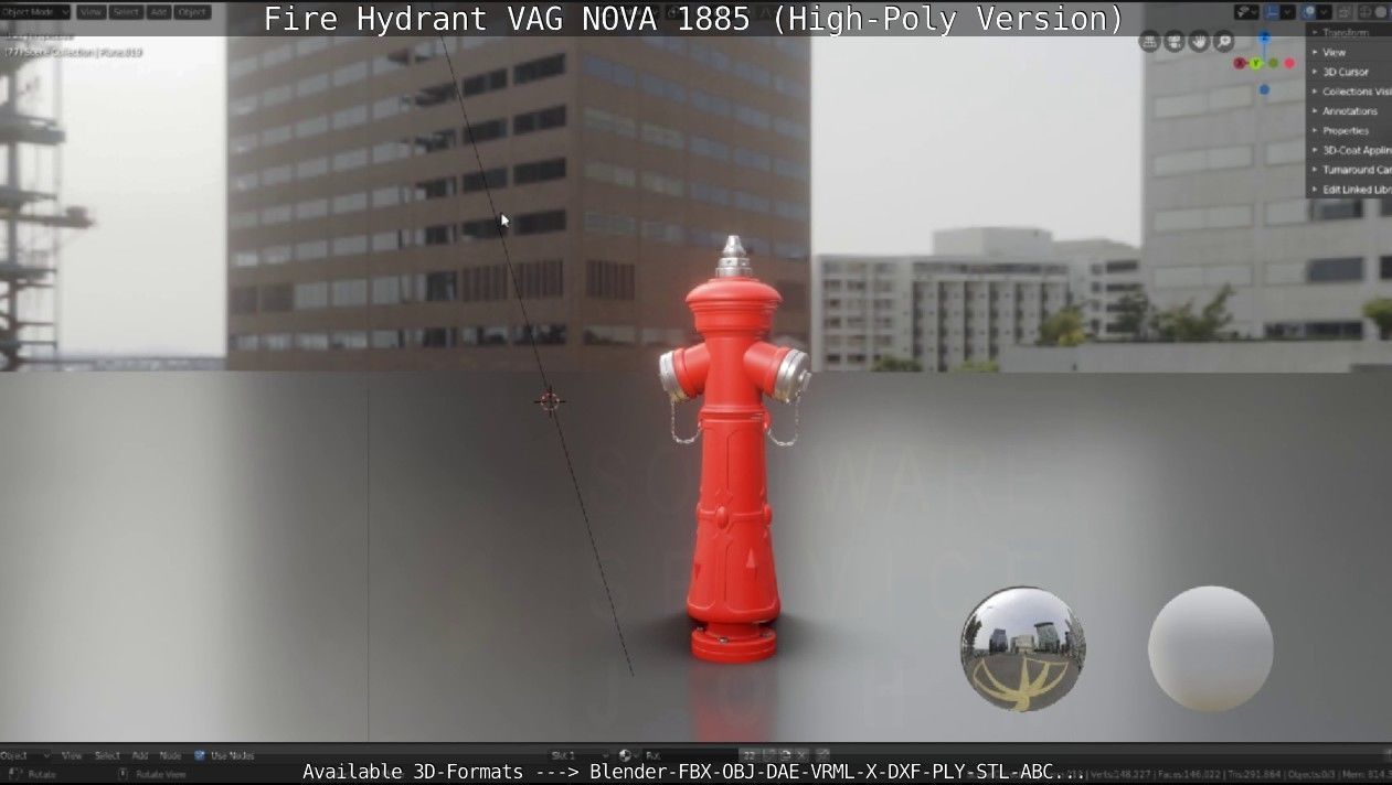 Fire Hydrant VAG NOVA 1885 - High-Poly Version 3D model_61