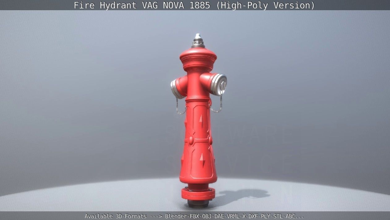 Fire Hydrant VAG NOVA 1885 - High-Poly Version 3D model_110