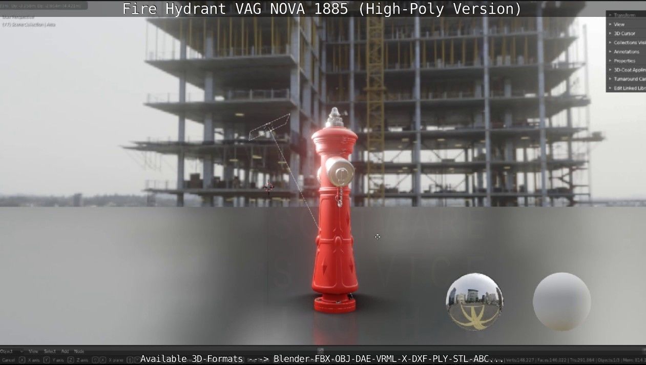 Fire Hydrant VAG NOVA 1885 - High-Poly Version 3D model_65
