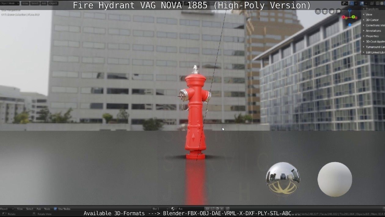 Fire Hydrant VAG NOVA 1885 - High-Poly Version 3D model_52