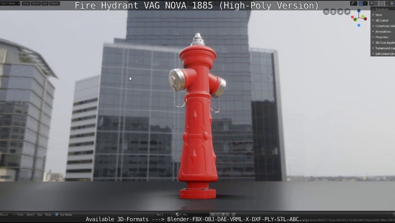 Fire Hydrant VAG NOVA 1885 - High-Poly Version 3D model_9