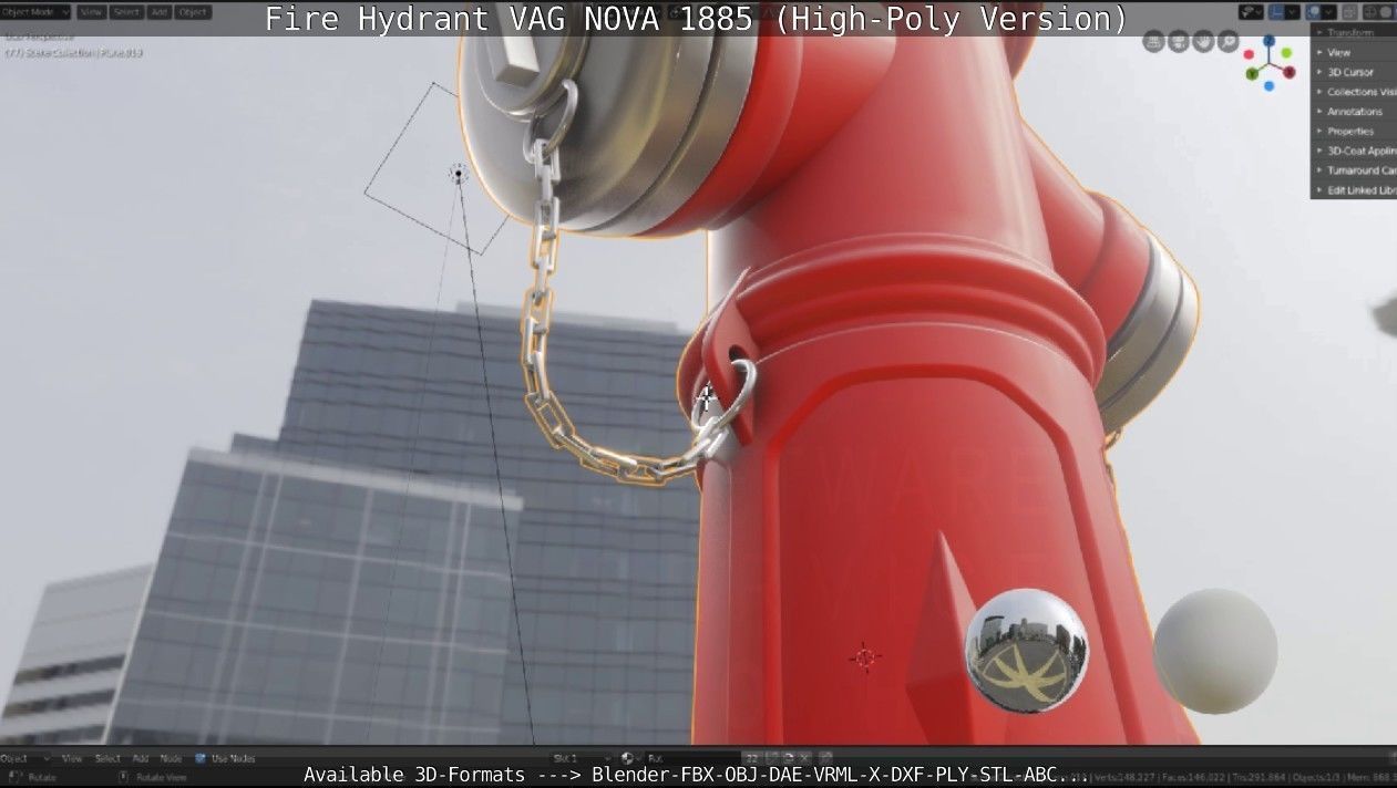 Fire Hydrant VAG NOVA 1885 - High-Poly Version 3D model_30