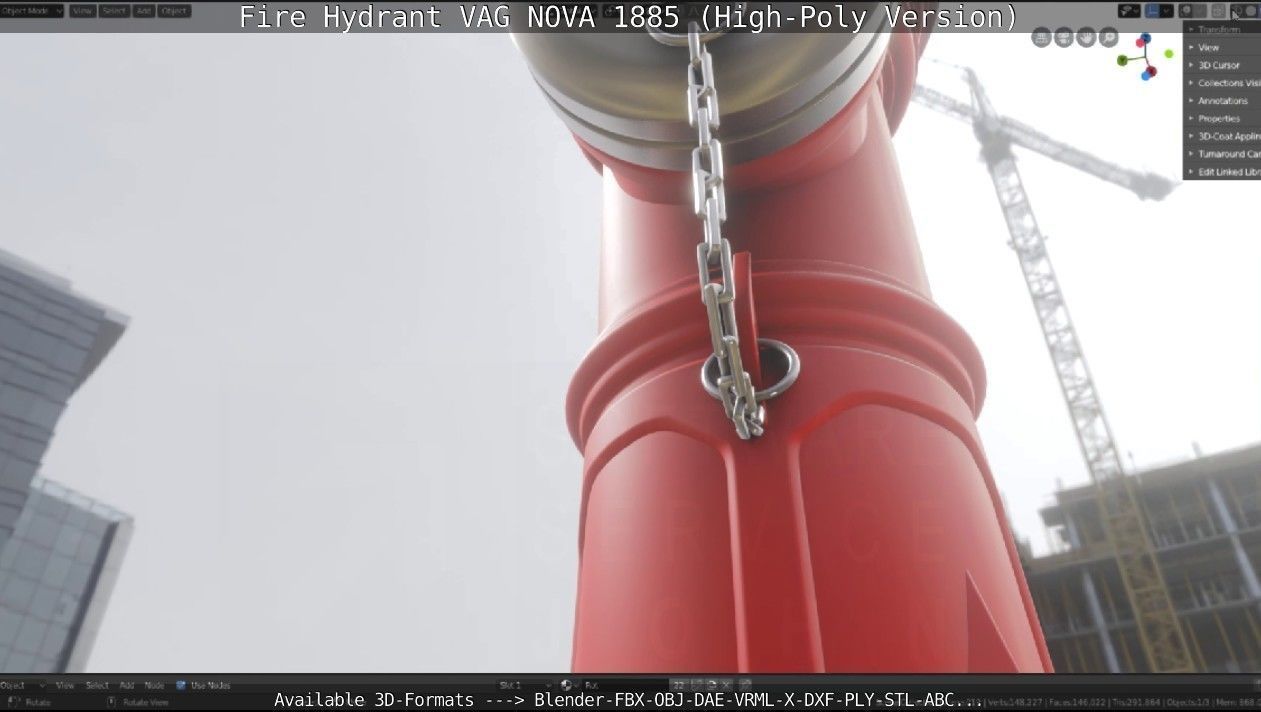 Fire Hydrant VAG NOVA 1885 - High-Poly Version 3D model_44
