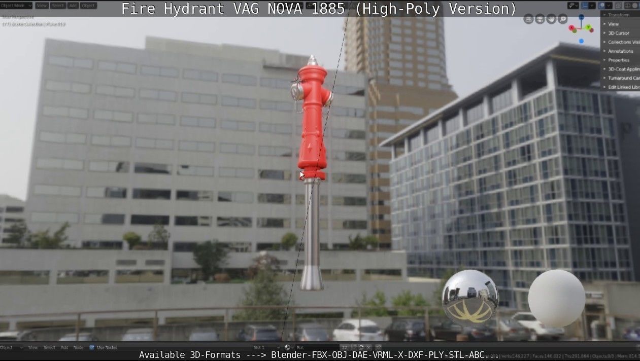 Fire Hydrant VAG NOVA 1885 - High-Poly Version 3D model_50