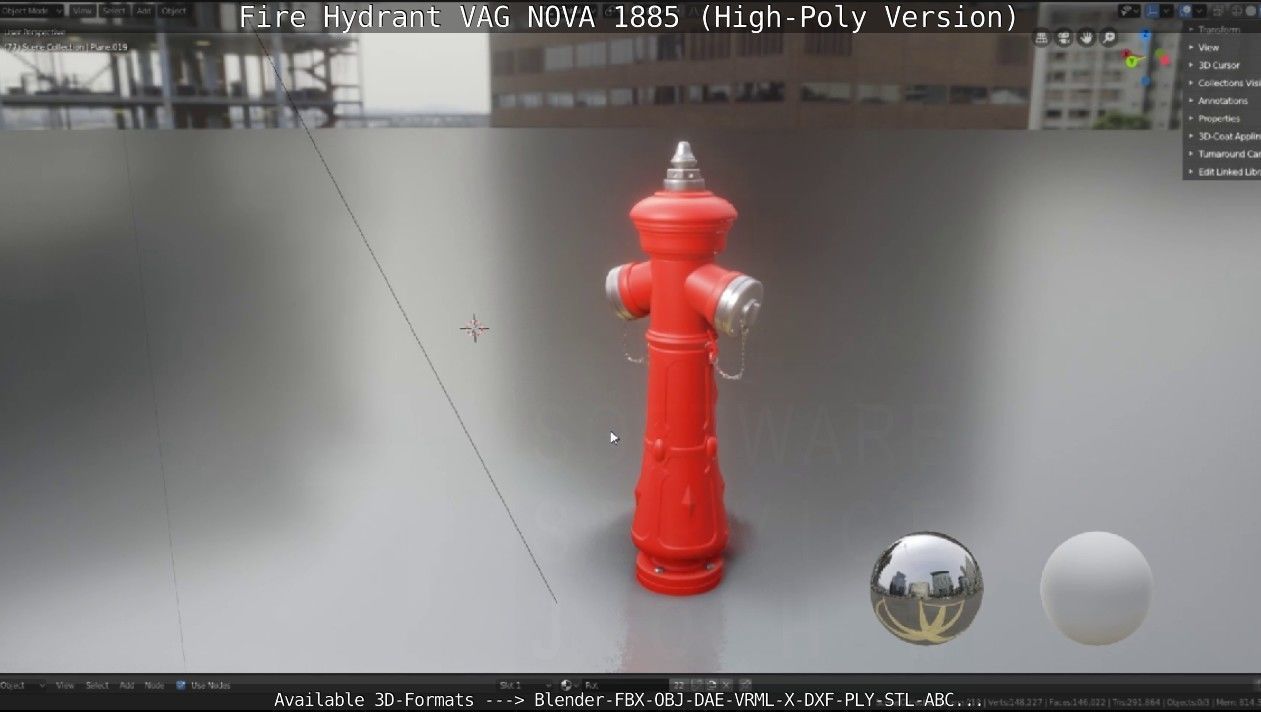 Fire Hydrant VAG NOVA 1885 - High-Poly Version 3D model_54
