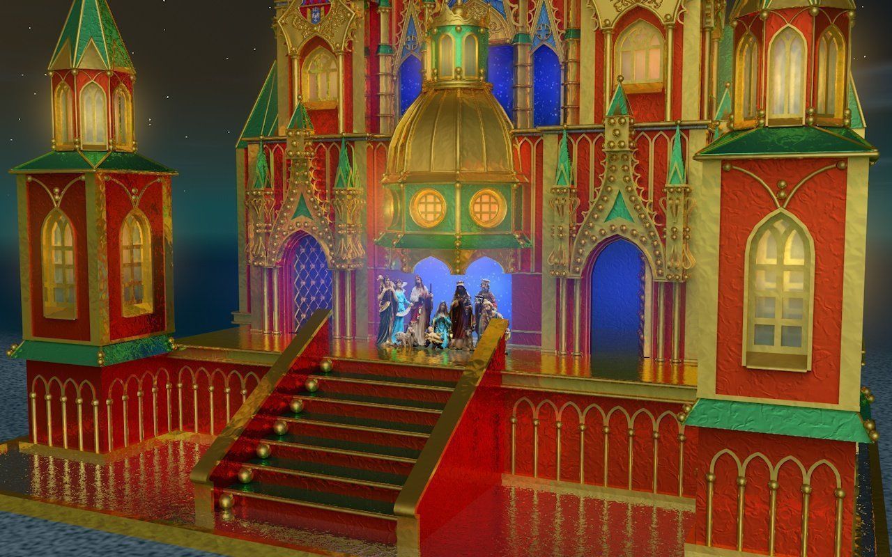 Christmas crib 3D model_1