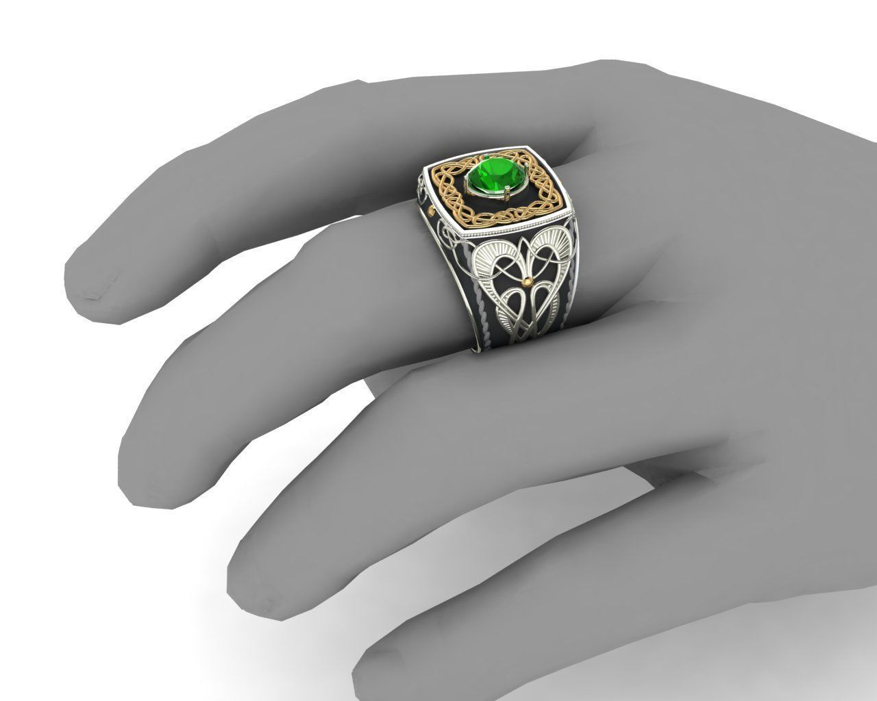 Oval Ring 3D Printing Model 3D print model_5