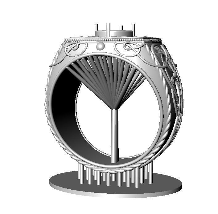 Oval Ring 3D Printing Model 3D print model_4