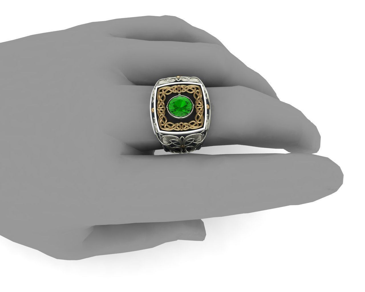 Oval Ring 3D Printing Model 3D print model_6