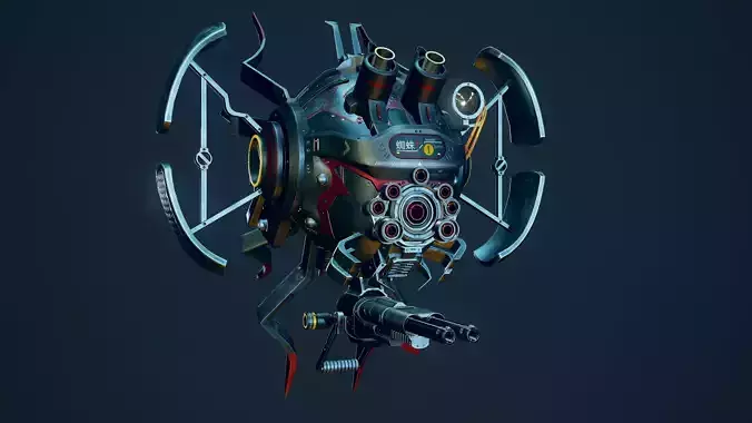 Combat Drone Low-poly 3D model