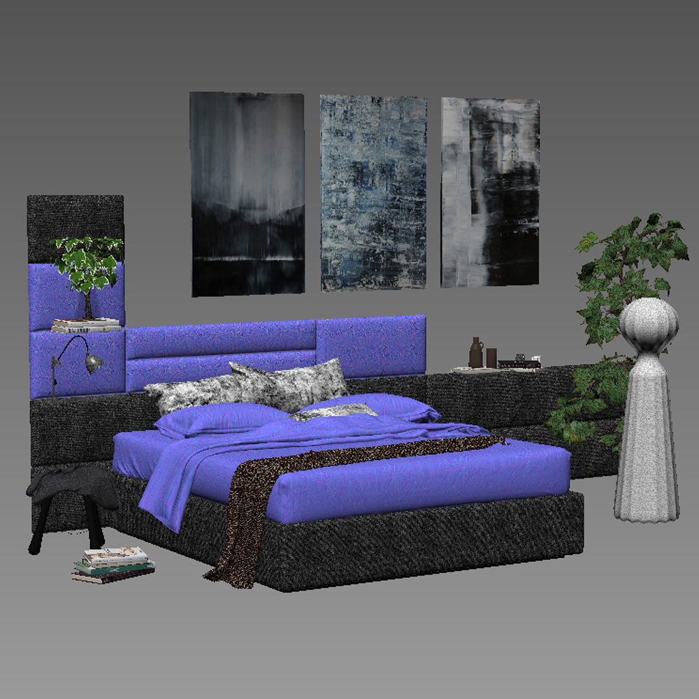 Felis Sommy bed 3D model_6