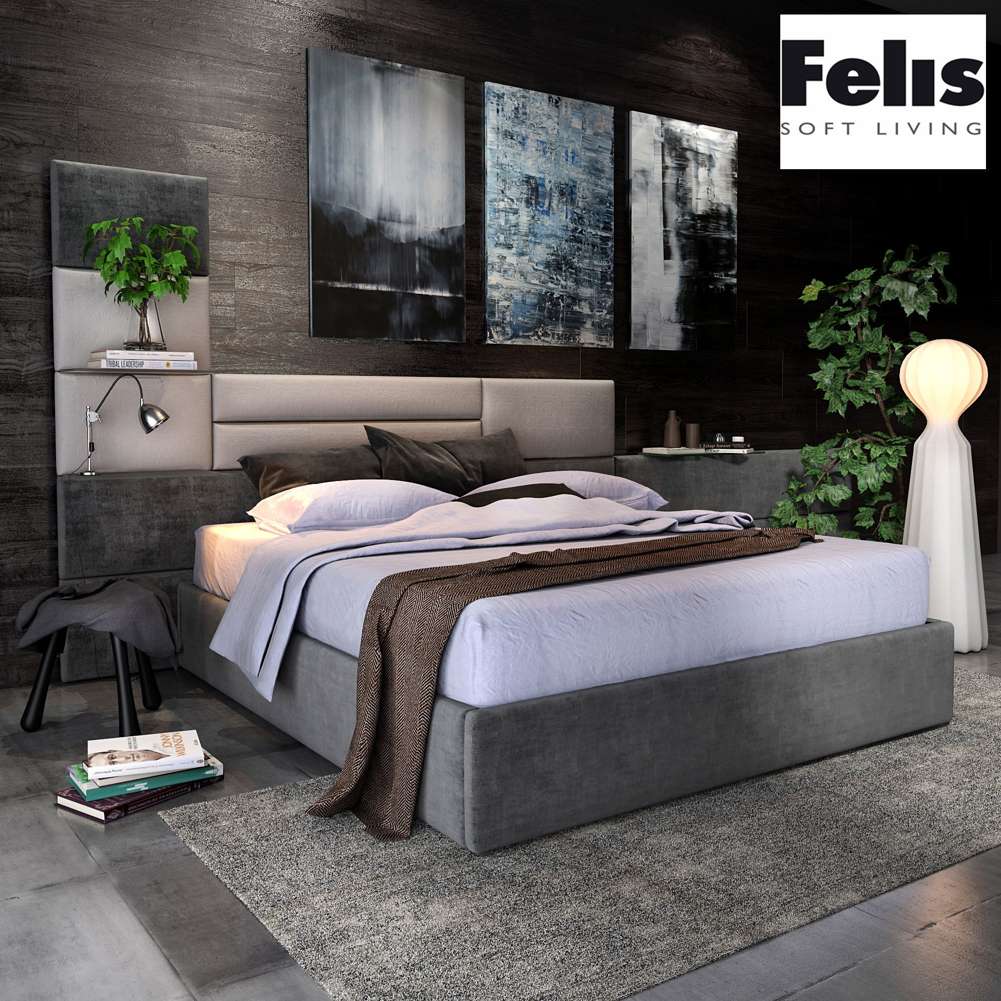 Felis Sommy bed 3D model_1